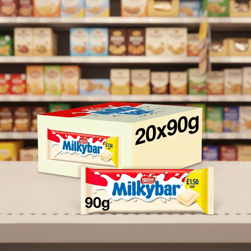 20 x Milkybar White Chocolate Sharing Bar - 90GM