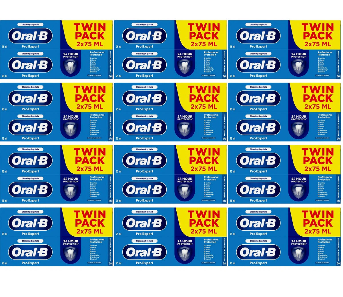 12 X Oral B Pro Expert Professional Protection 2 Pack - 2X75Ml