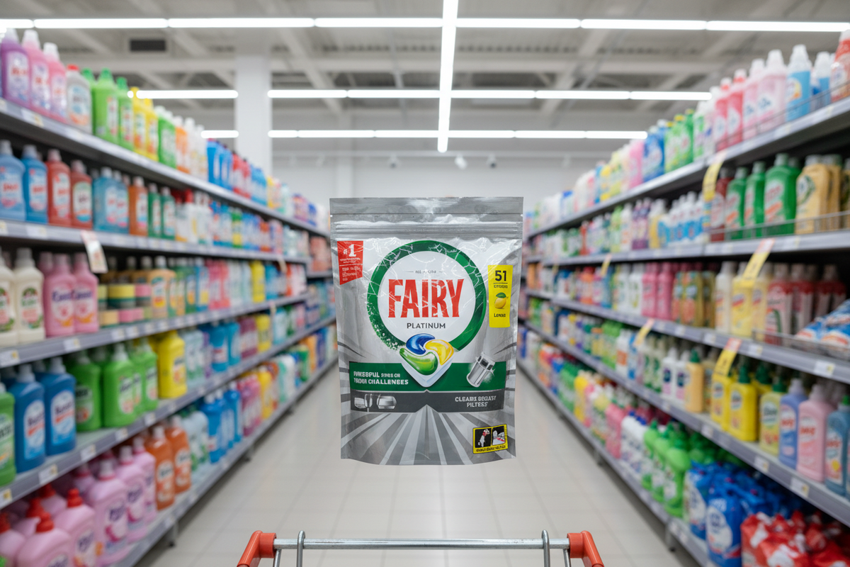 4 X Fairy Platinum Dishwash Tablet Lemon - 51 Pack