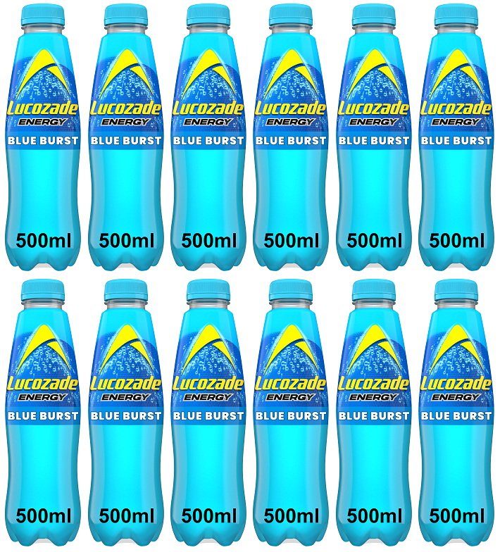 12 x Lucozade Energy Blue Burst - 500ML