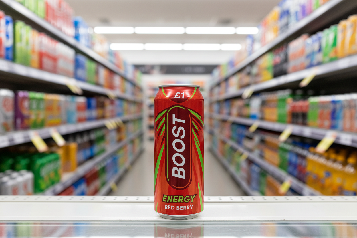 12 x Boost Energy Red Berry Can - 500ML