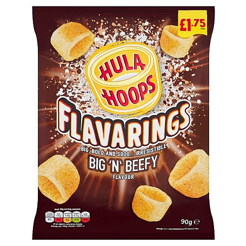 8 X Hula Hoops Flavarings Beef - 90Gm