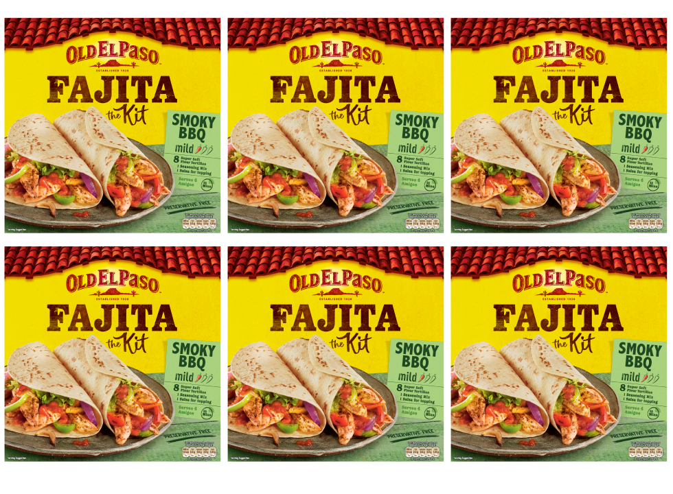 6 x Old El Paso Smoky Bbq Fajita Kit 500Gr