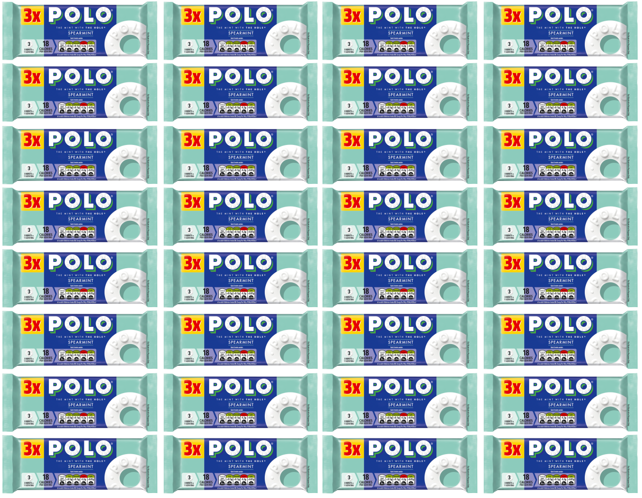 32 x Polo Spearmint 3pk - 102GM