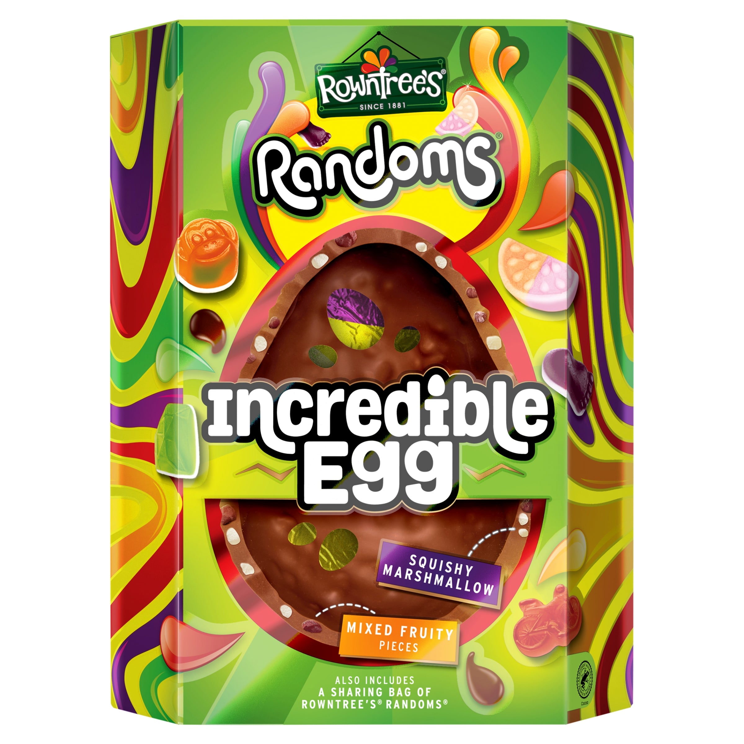 4 X Rowntrees Randoms Inclusion Egg - 380Gm