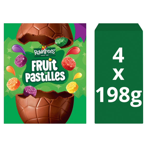 4 X Rowntree Fruit Pastilles Large Egg - 198Gm