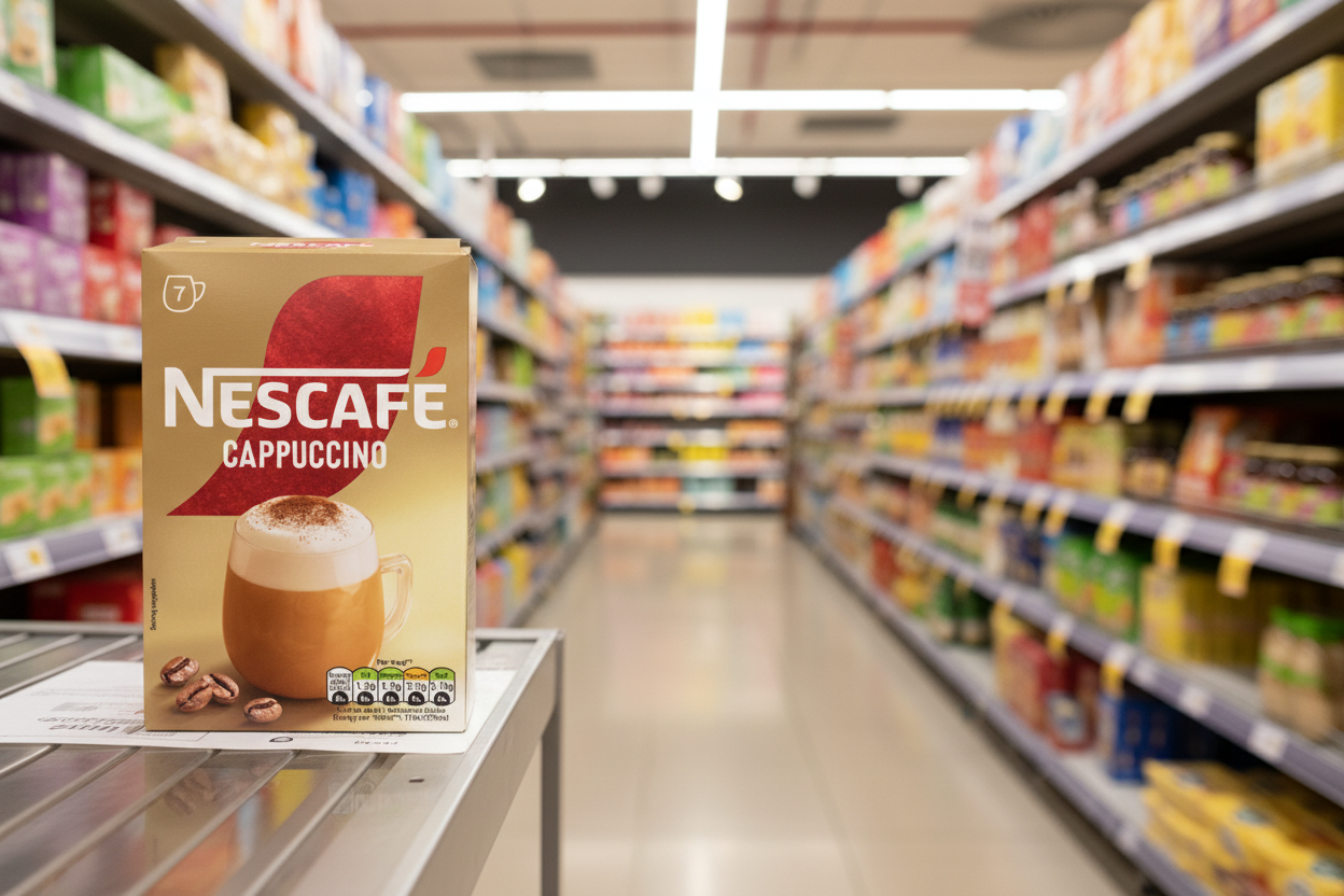 6 x Nescafe Cappuccino Frothy Coffee Sachets - 108