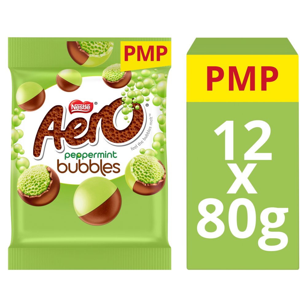 12 x Aero Bubbles Peppermint Pouch - 80GM