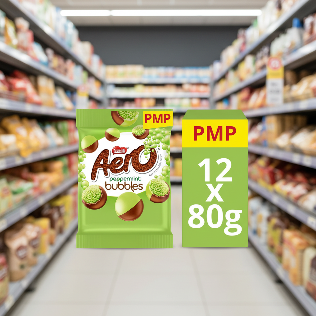 12 x Aero Bubbles Peppermint Pouch - 80GM