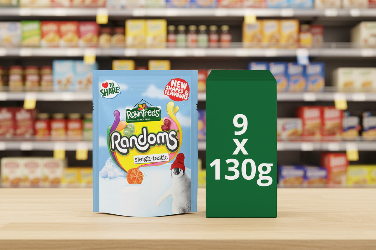 9 X Rowntrees Randoms Spring Pouch - 130Gm