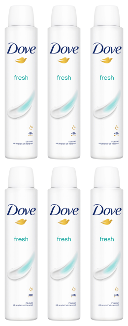 6 x Dove Anti P Women Fresh - 200ML
