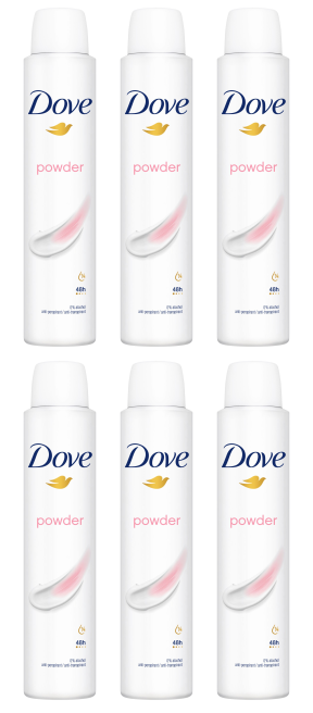 6 x Dove Anti P Women Powder - 200ML