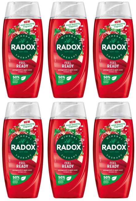 6 x Radox Shower Ready - 225Ml