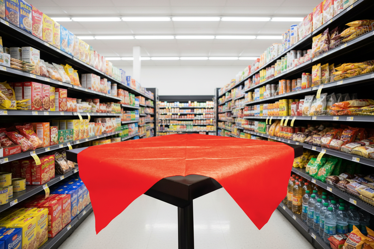 10 x Tork Table Cover Red 90Cm