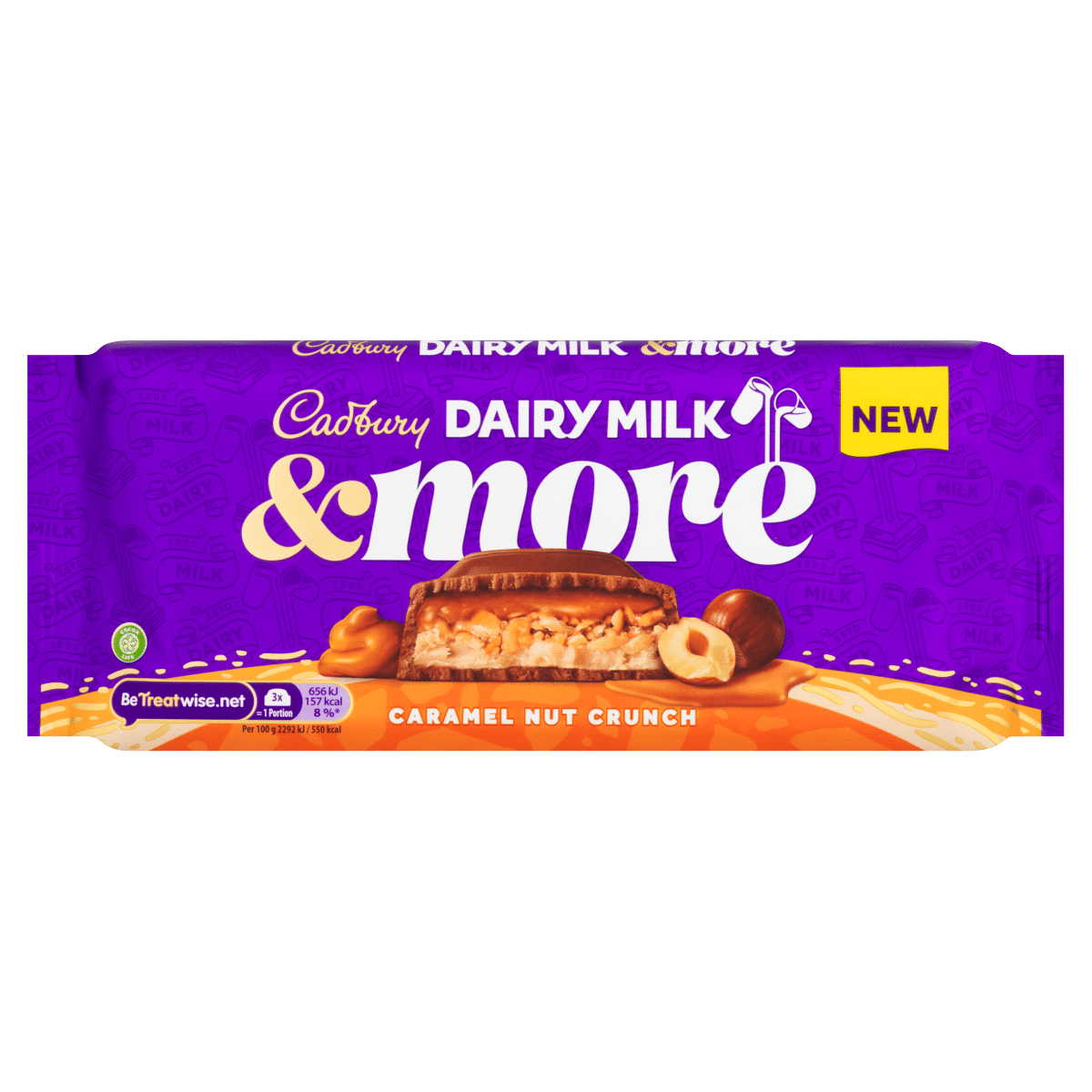 15 x Cadbury Dairy Milk & More Caramel Nut Crunch  - 200GM