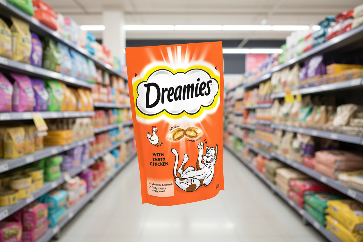 8 x Dreamies Cat Treat Biscuits With Chicken 60G