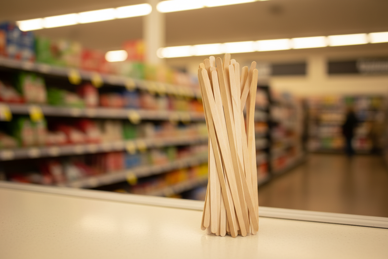 1000 X Cj Wooden Stirrers (Cuppa)