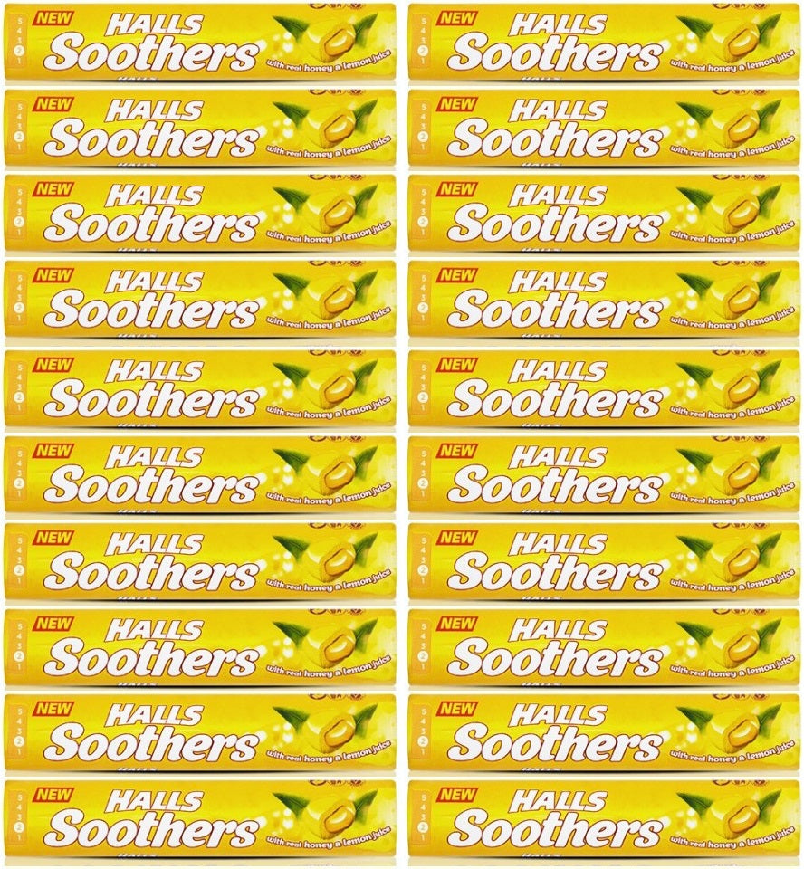 20 x Halls Soothers Honey & Lemon 45G