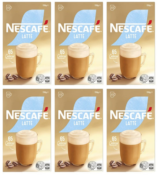 6 x Nescafe Latte Frothy Coffee Sachets - 126