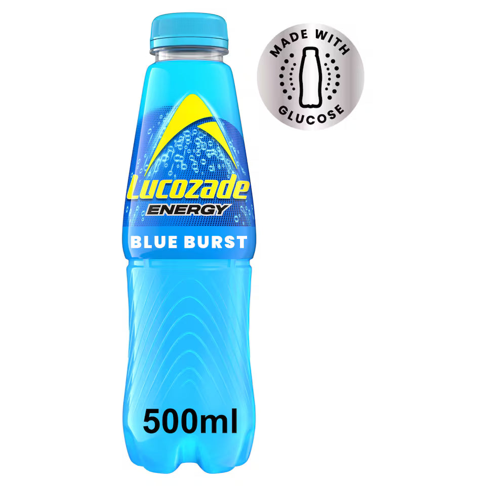 12 x Lucozade Energy Blue Burst 500Ml