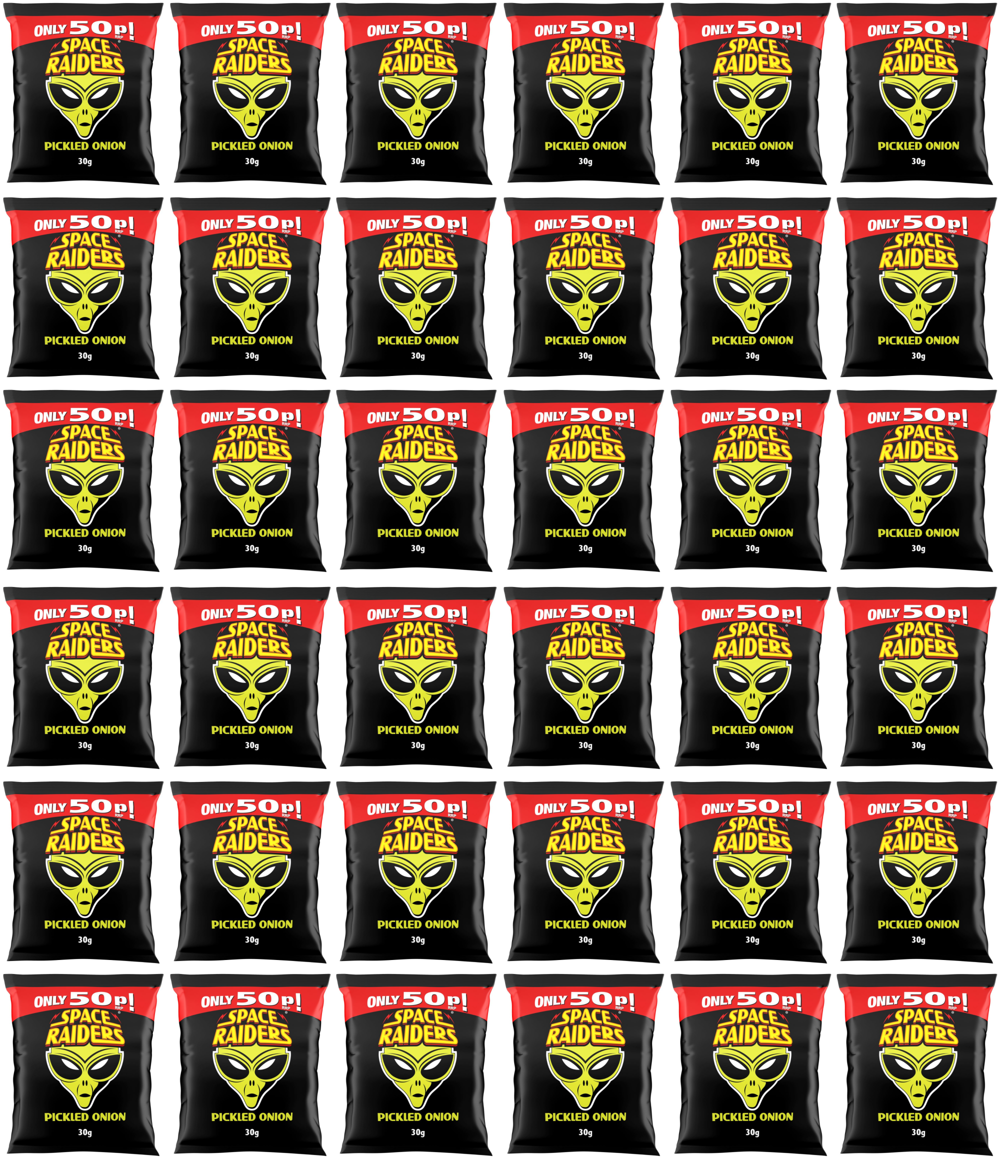 36 x Kp Space Raiders Pickled Onion - 30GM
