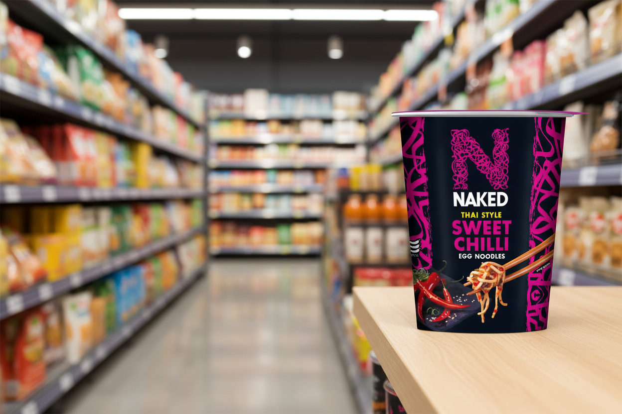 5 x Naked Noodle Sweet Chilli Noodle Pot 75Gm