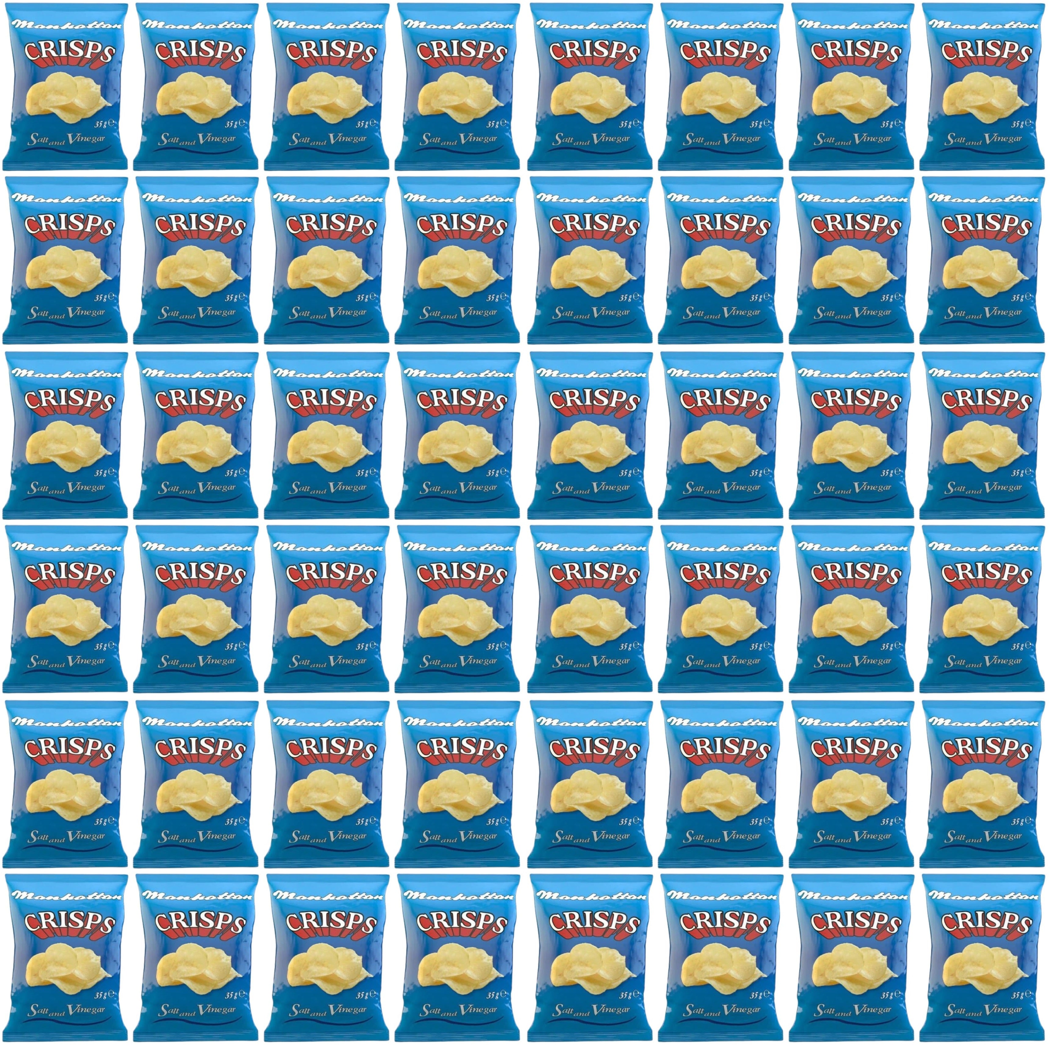 48 x Manhattan Crisps Salt And Vinegar 35G