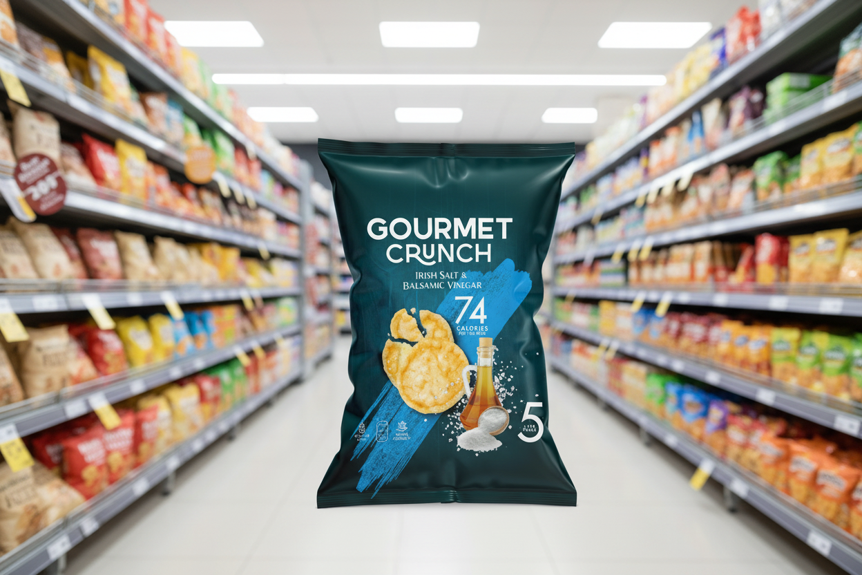 6 x Gourmet Crunch Salt & Balsamic Vinegar 5pk - 5X18GM