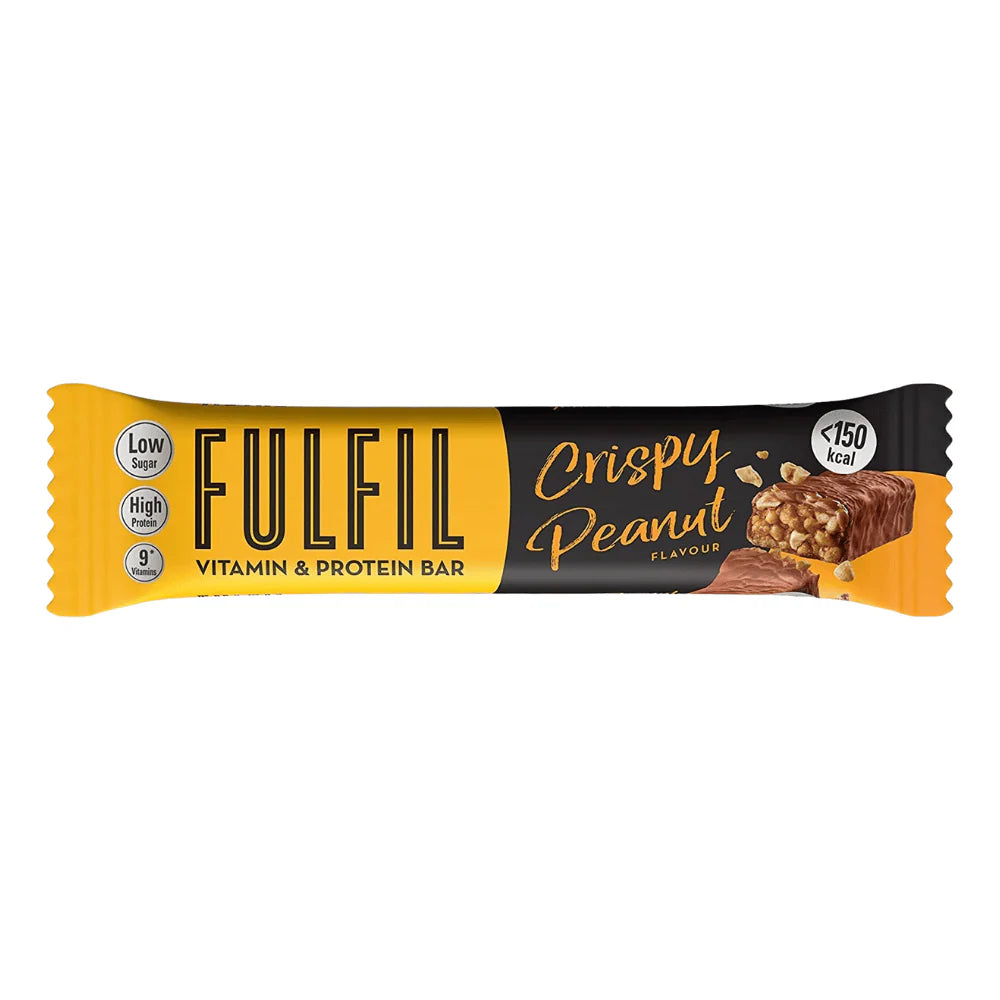 18 x Fulfil Vitamin & Protein Bar Crispy Peanut Flavour 37G