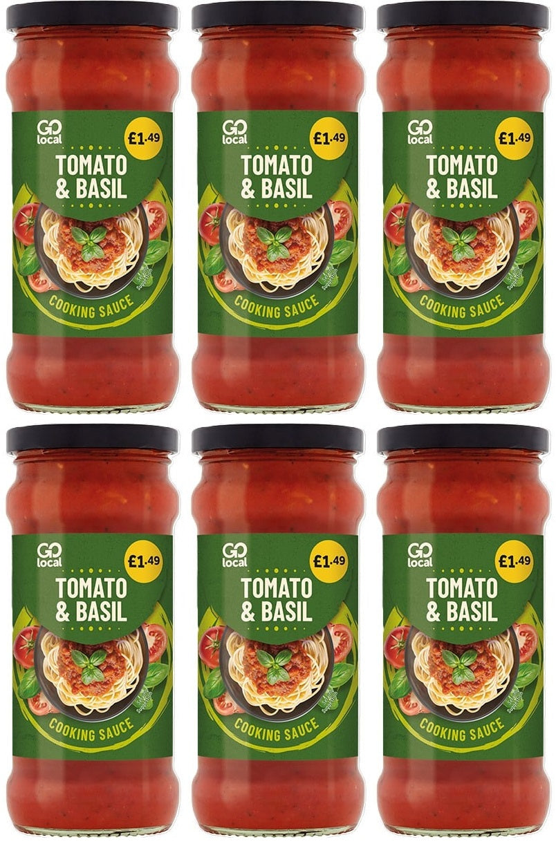 6 X Go Local Tomato Basil Pasta Sauce - 350Gm