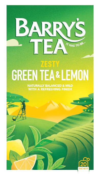 Barrys Tea 20 Green Tea & Lemon String 30G