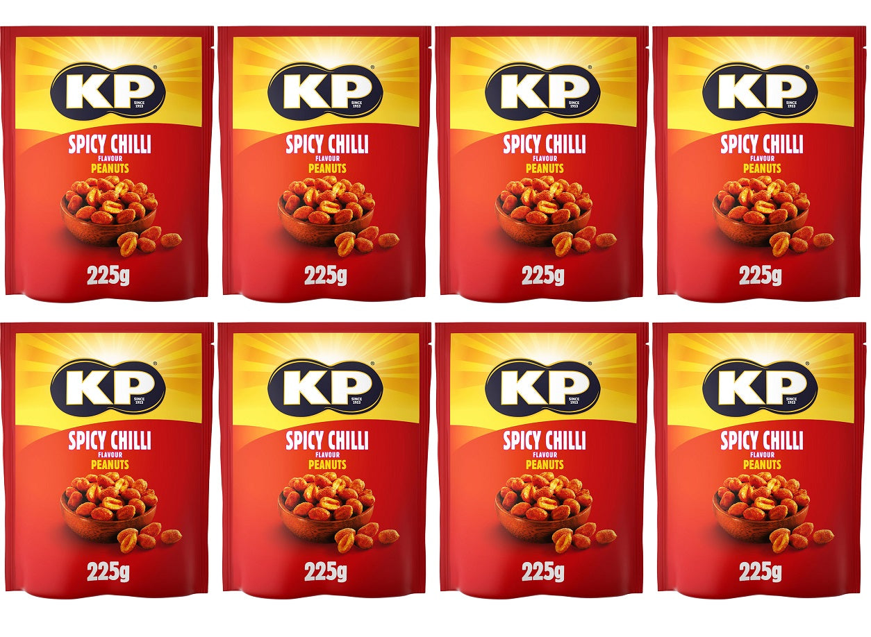 8 x Kp Spicy Chilli Peanuts - 225GM