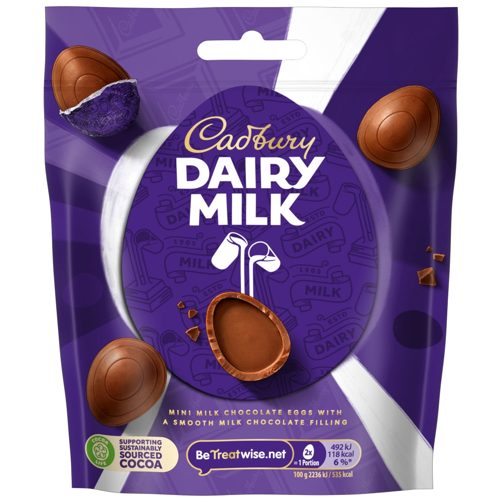 18 x Cadbury Dairy Milk Chocolate Egg Bag - 77GM