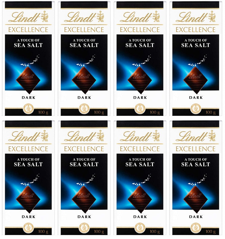 8 x Lindt Excellence Sea Salt - 100GM