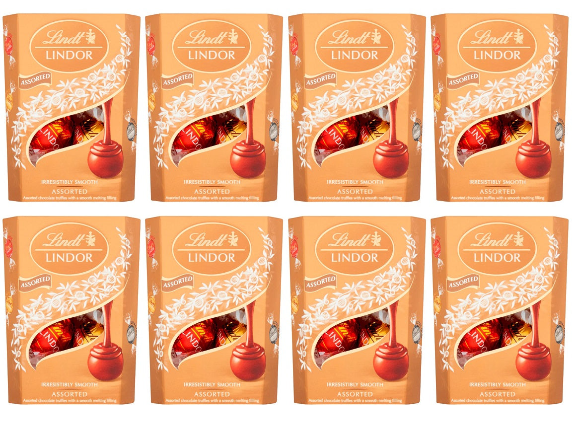 8 x Lindt Lindor Assorted Chocolate Truffles Box 200G