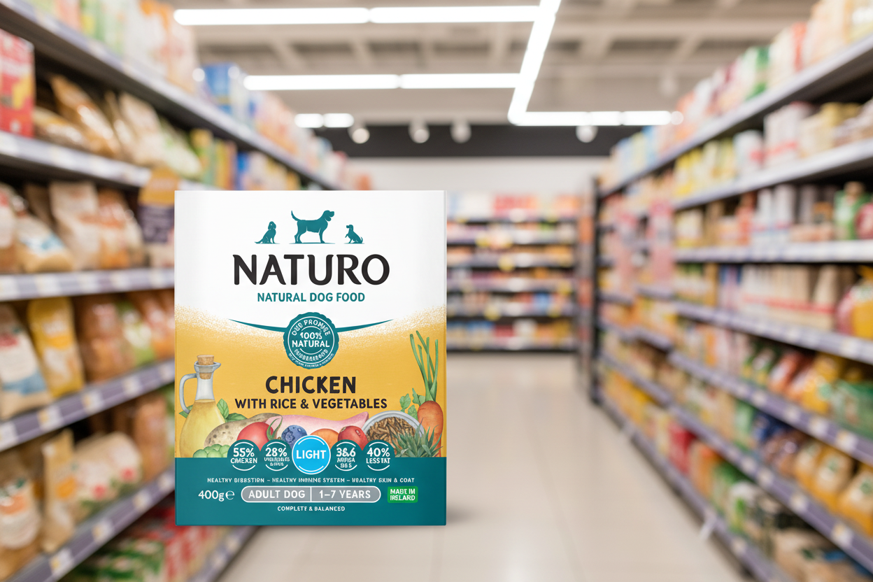 7 x Naturo Adult Dog Tray Chicken & Rice Light  - 400GM