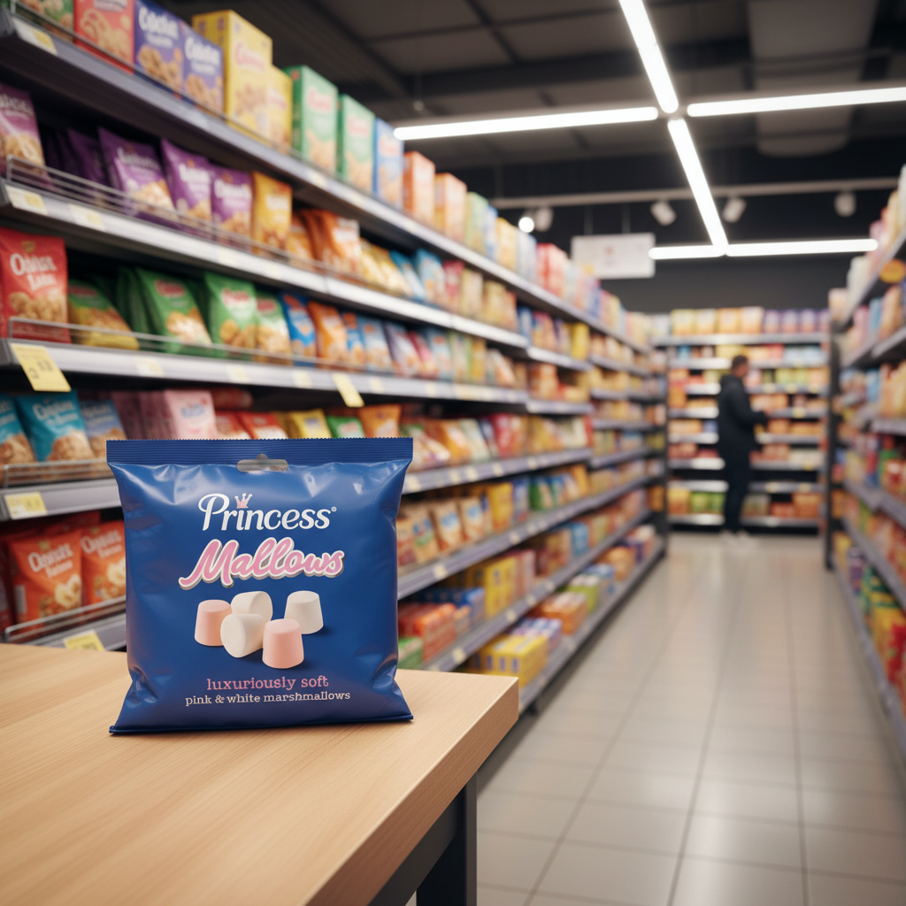 12 X Princess Marshmallows - 130Gm
