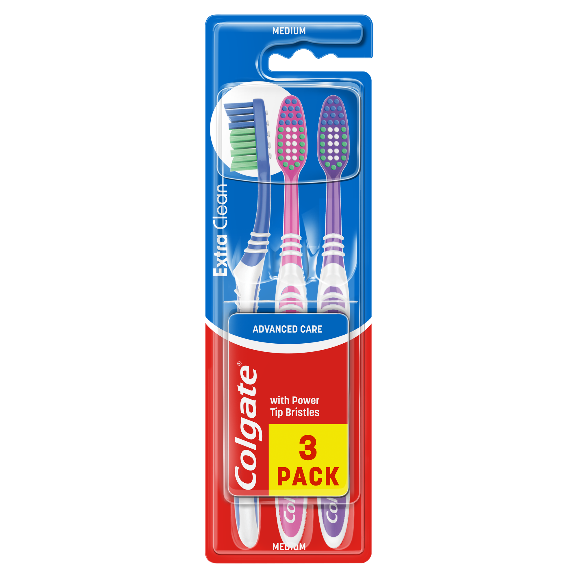 12 X Colgate Toothbrush Extra Clean - 3 Pack