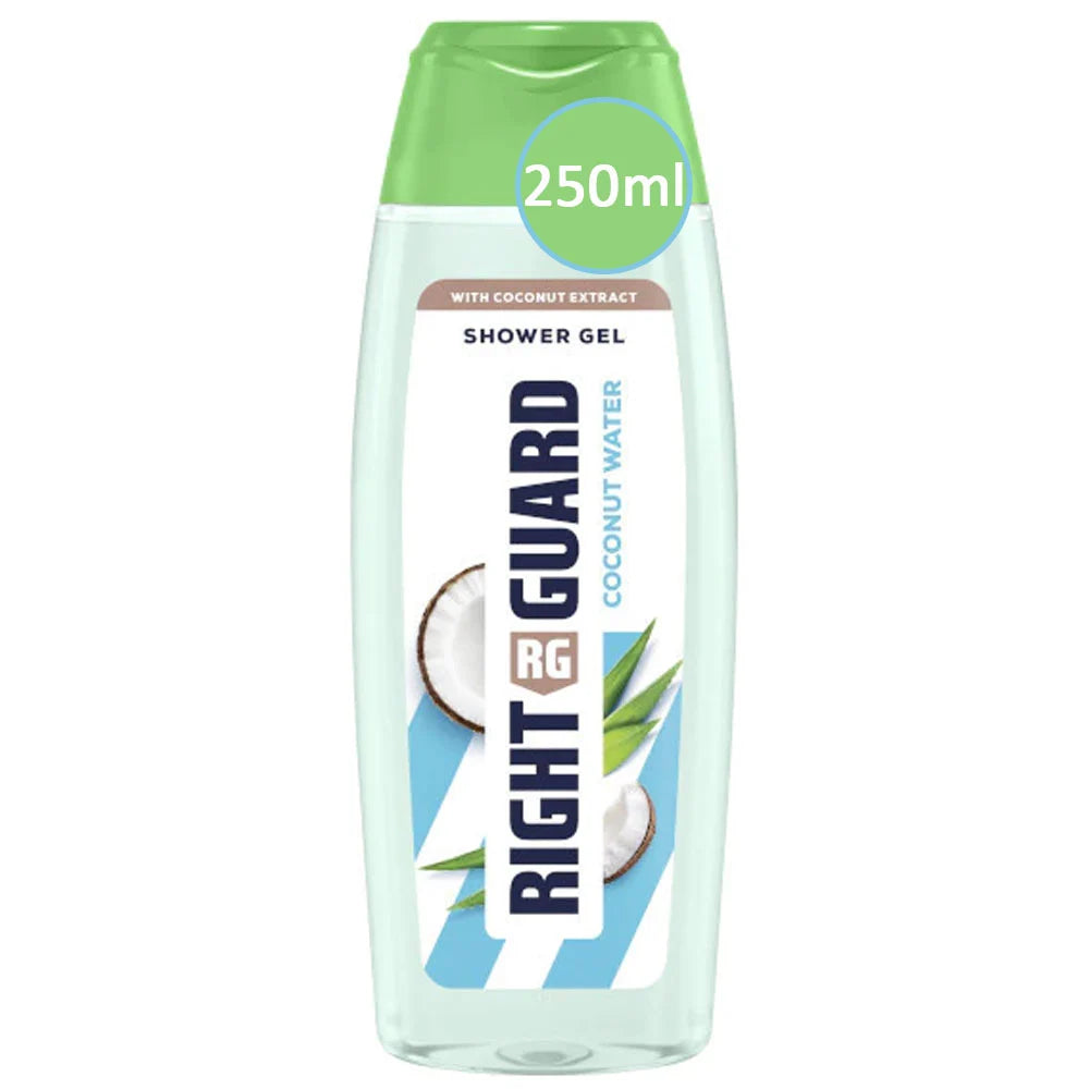 6 X Right Guard Shower Coconut Water - 250Ml