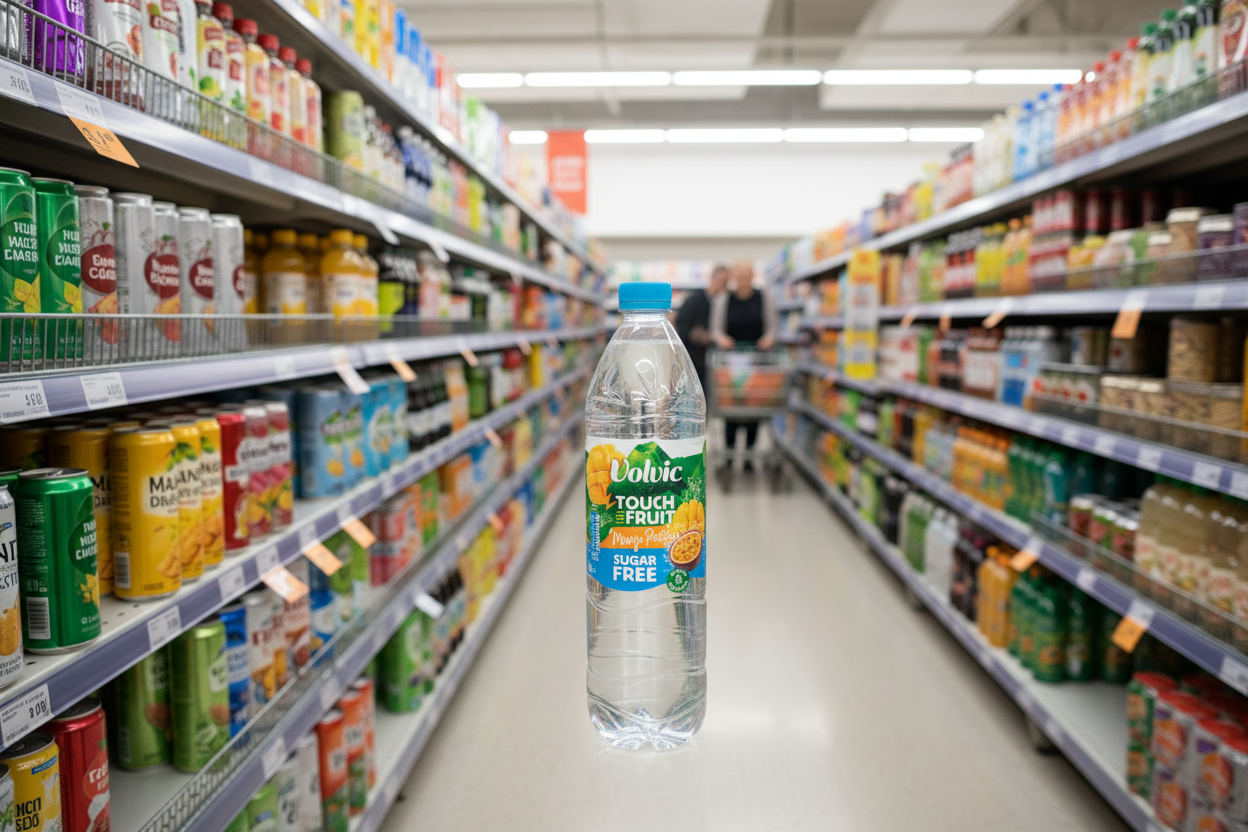 6 x Volvic Touch Of Fruit Sugar Free Mango Passion 1.5L