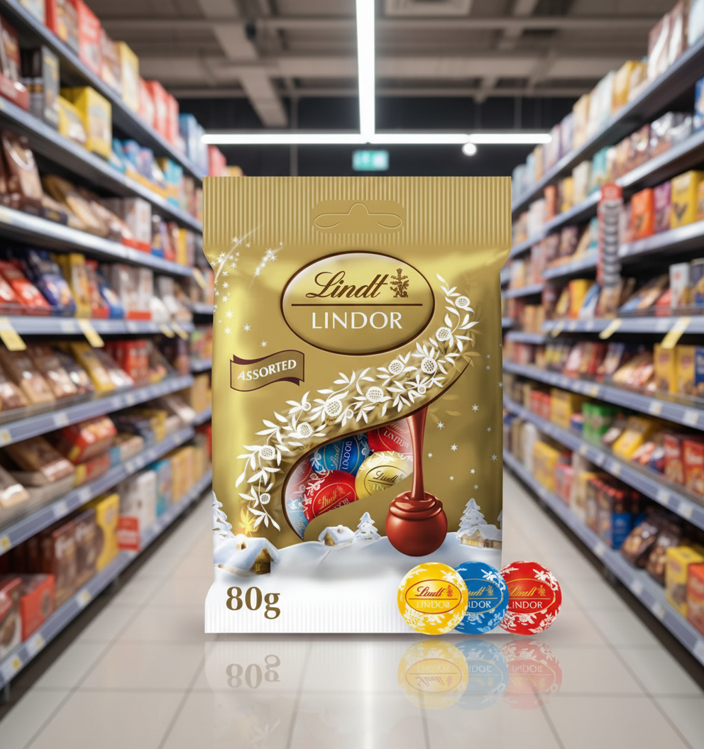 16 x Lindt Lindor Assorted Mini Truffles 80G