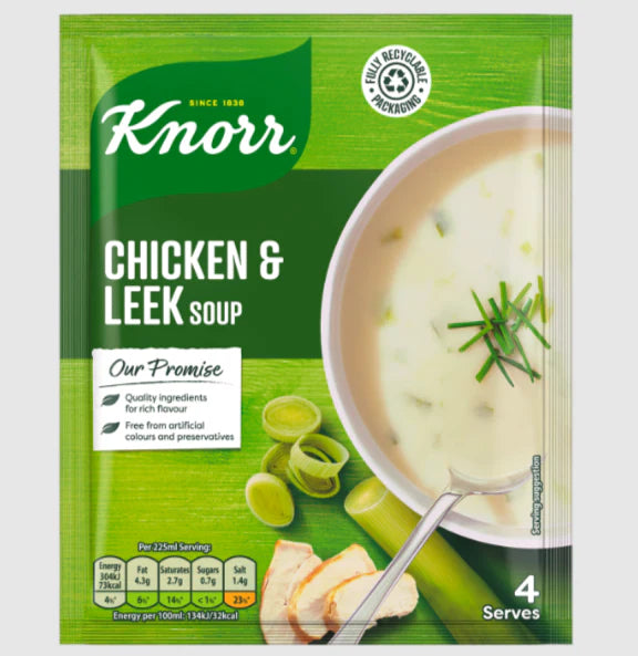 12 x Knorr Soup Chicken & Leek Roi - 50G