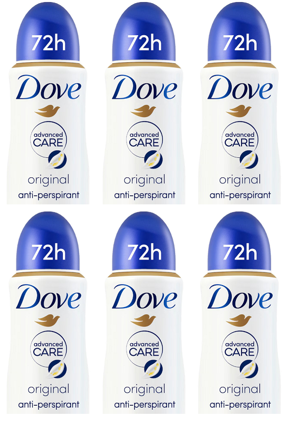 6 x Dove Ap Original 72 Hour 150Ml