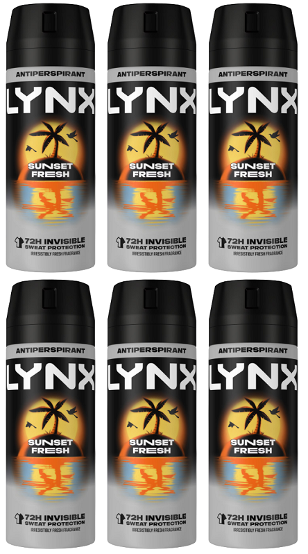 6 x Lynx Anti P Sunset Fresh - 150ML