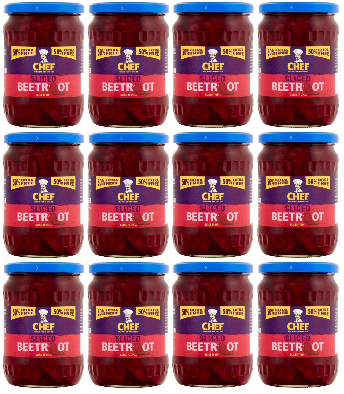 12 x Chef Sliced Beetroot 525G