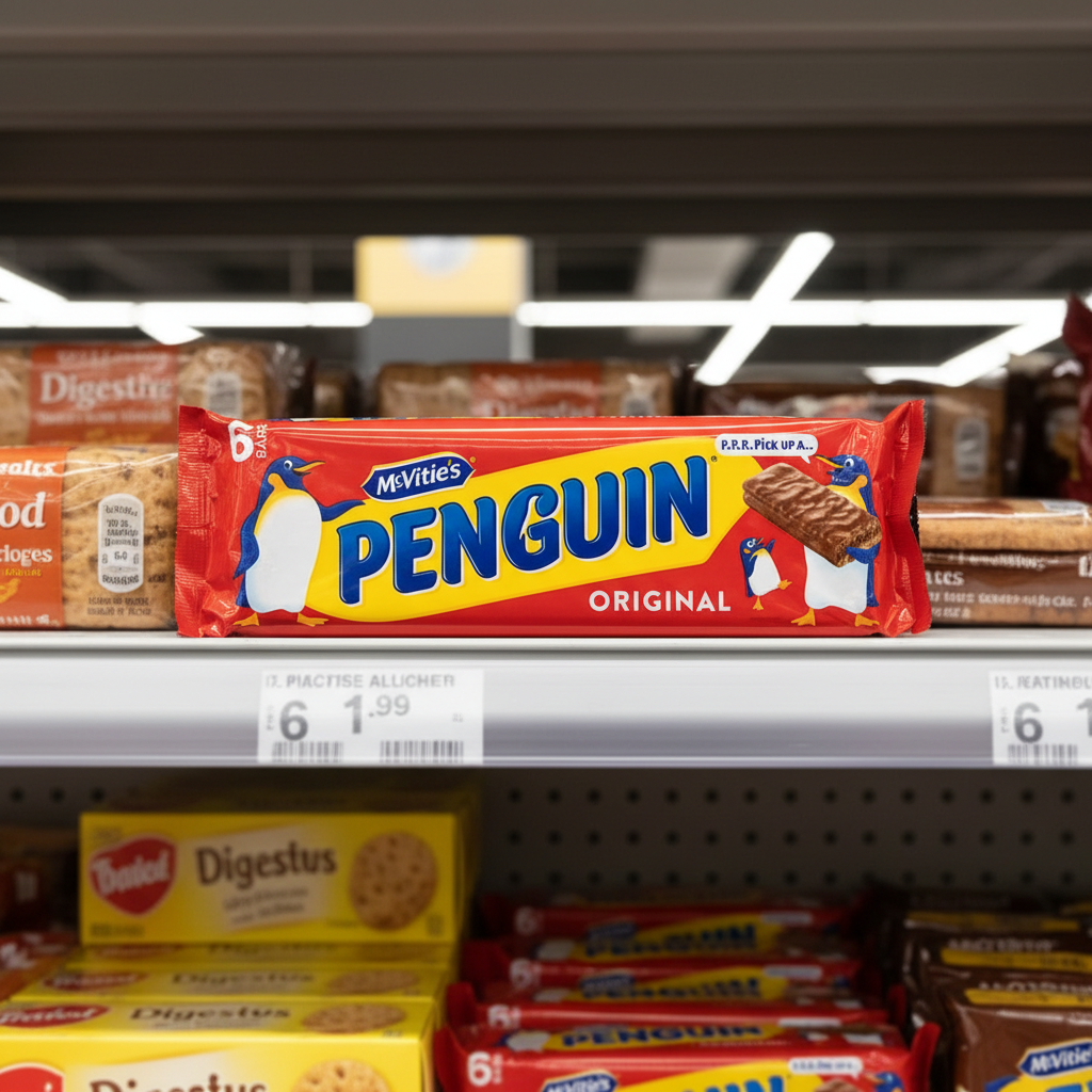 16 x Mcvitie's Penguin Milk Chocolate Biscuit Bars 6 Pack (147.6G)