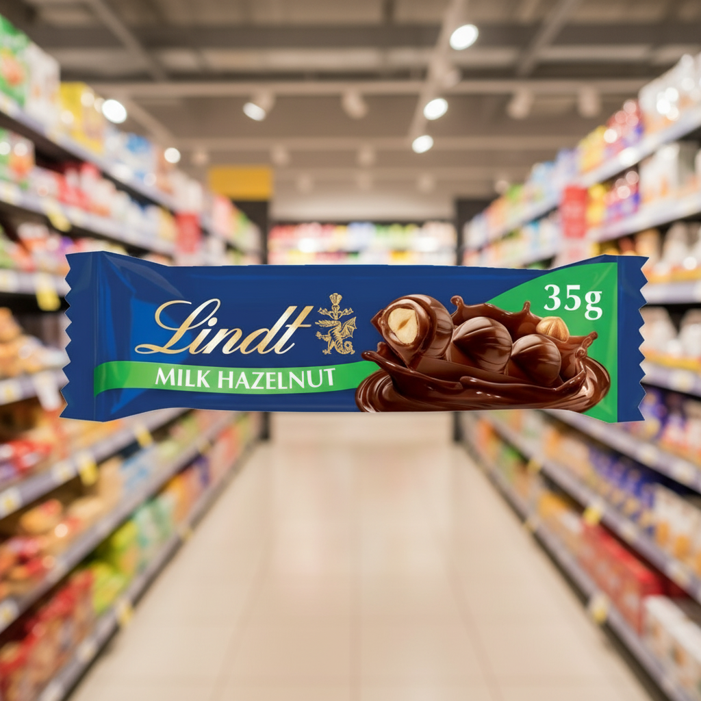 18 x Lindt Nocciolatte Milk Chocolate Hazelnut Treat Bar 35G