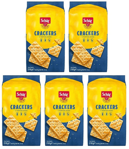 5 x Schär Gluten-Free Crackers 6 X 35G (210G)