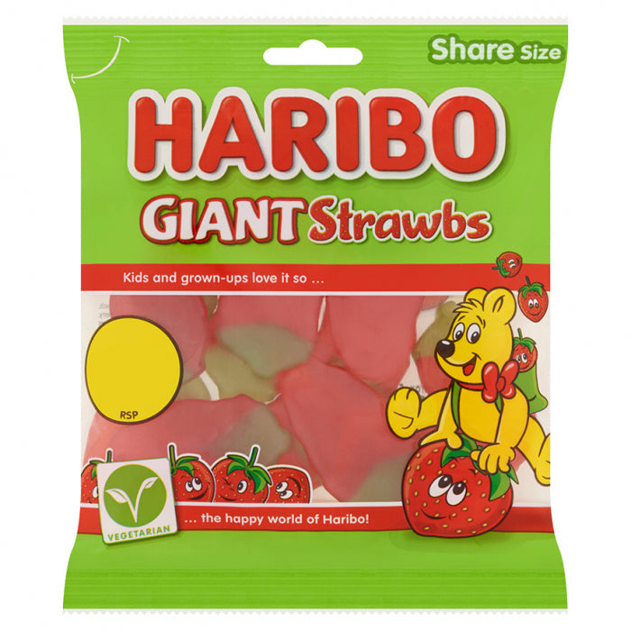 Haribo Giant Strawbs 140G