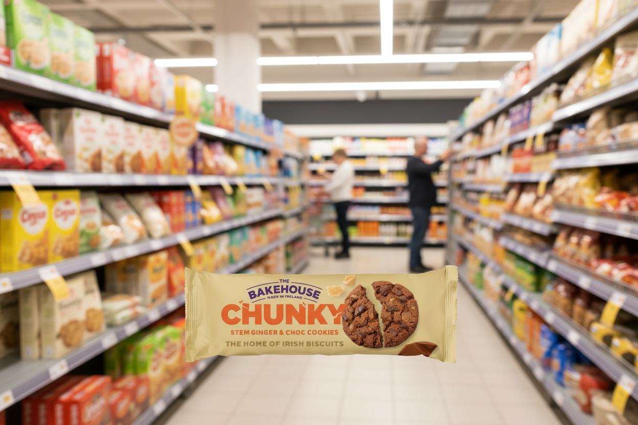 12 x The Bakehouse Chunky Stem Ginger & Choc Cookies 220G